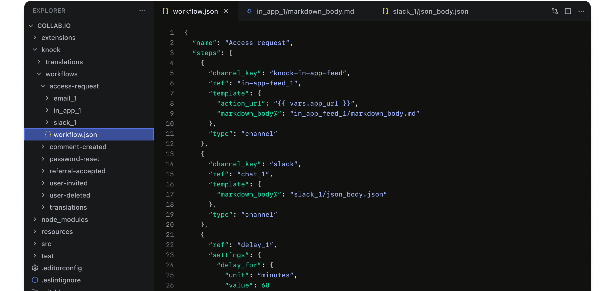 Write notifications locally, push to Knock to scale them on our infrastructure.