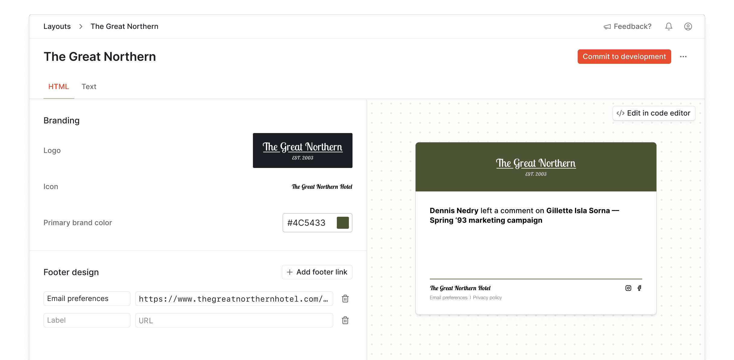 White label Knock for your customers. Set per-customer branding and customize  notification preferences.