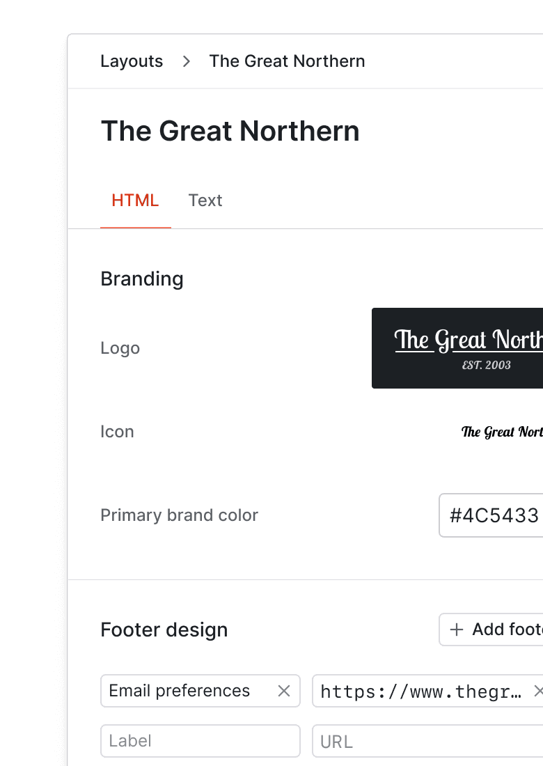 White label Knock for your customers. Set per-customer branding and customize  notification preferences.