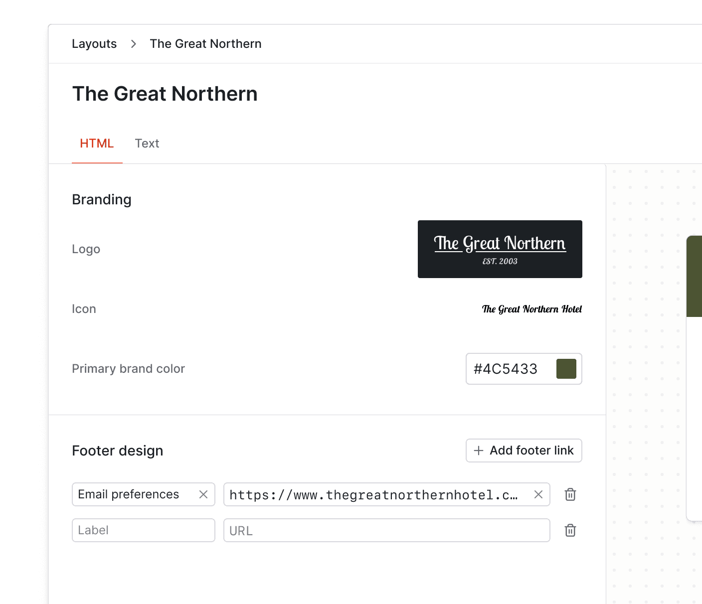 White label Knock for your customers. Set per-customer branding and customize  notification preferences.