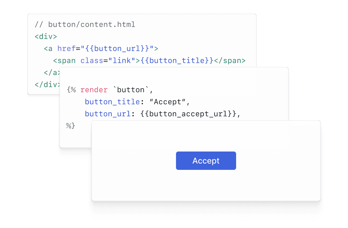 Build faster with shared content blocks that live across all of your templates.