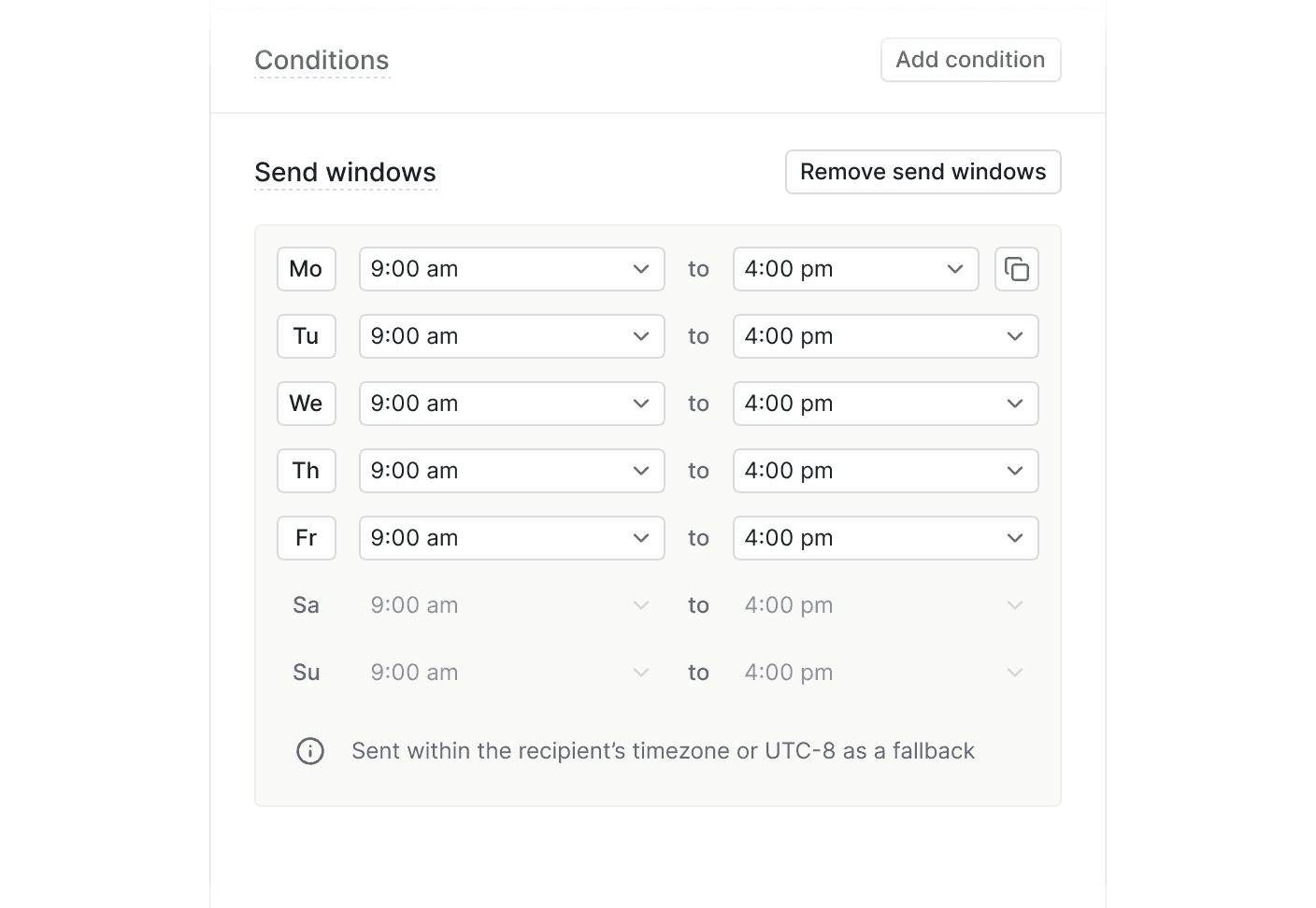 Respect users' time and attention with cross-channel messaging journeys.