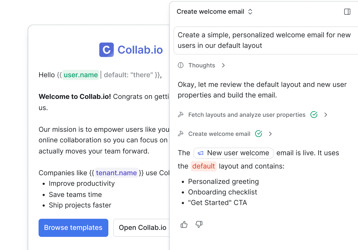 Never build an email again.
