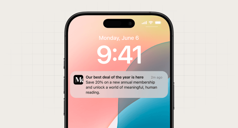 Push notification preview generator preview