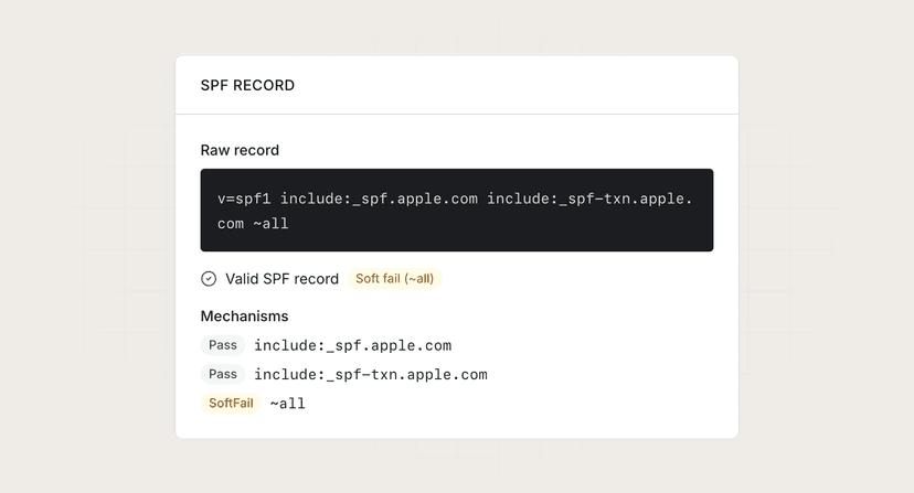 SPF record checker preview
