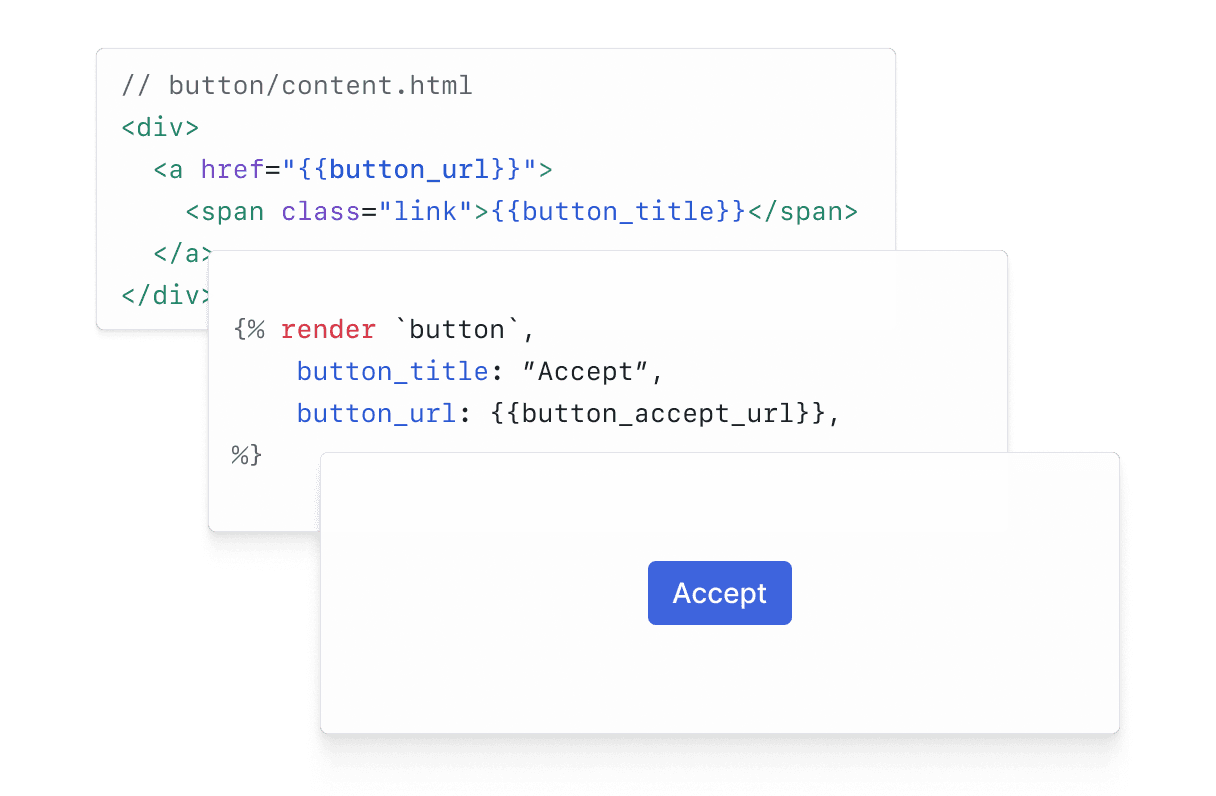 Build faster with shared content blocks that live across all of your templates.