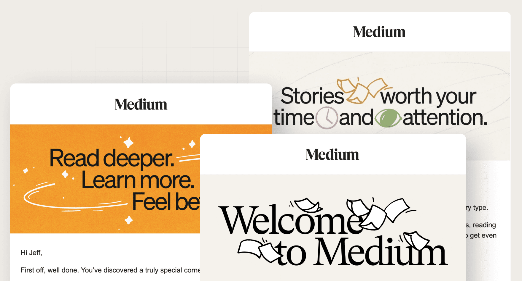 Medium's welcome nurture workflow in Knock