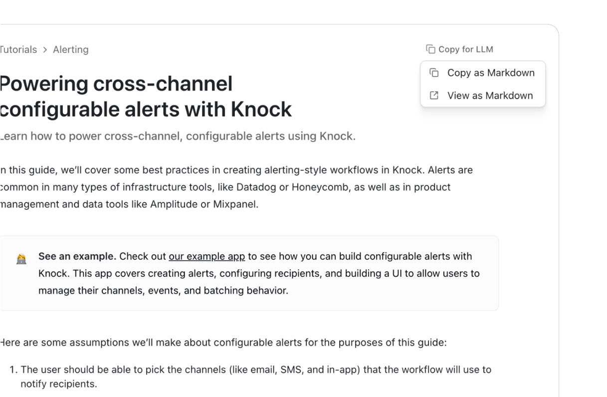 Bring the context you need to your AI workflow with LLMS.txt and our doc search MCP tool.