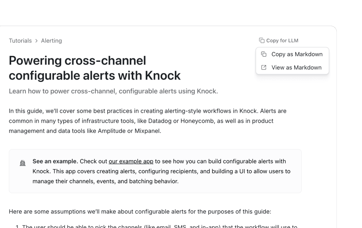 Bring the context you need to your AI workflow with LLMS.txt and our doc search MCP tool.