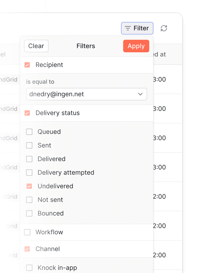 Get complete visibility into every message sent from your agent. Track engagement with your agent to user messaging.