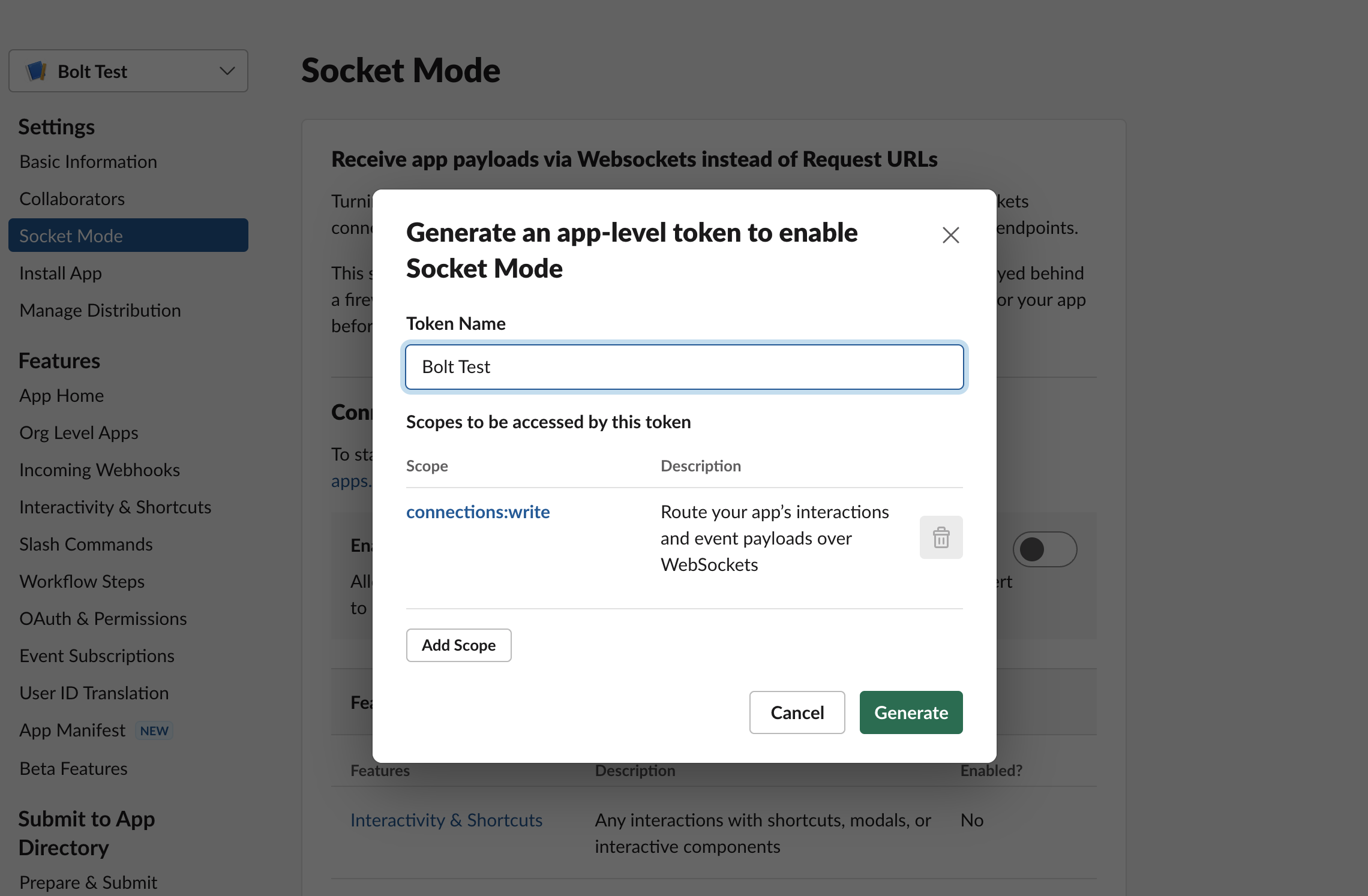 generate app level token