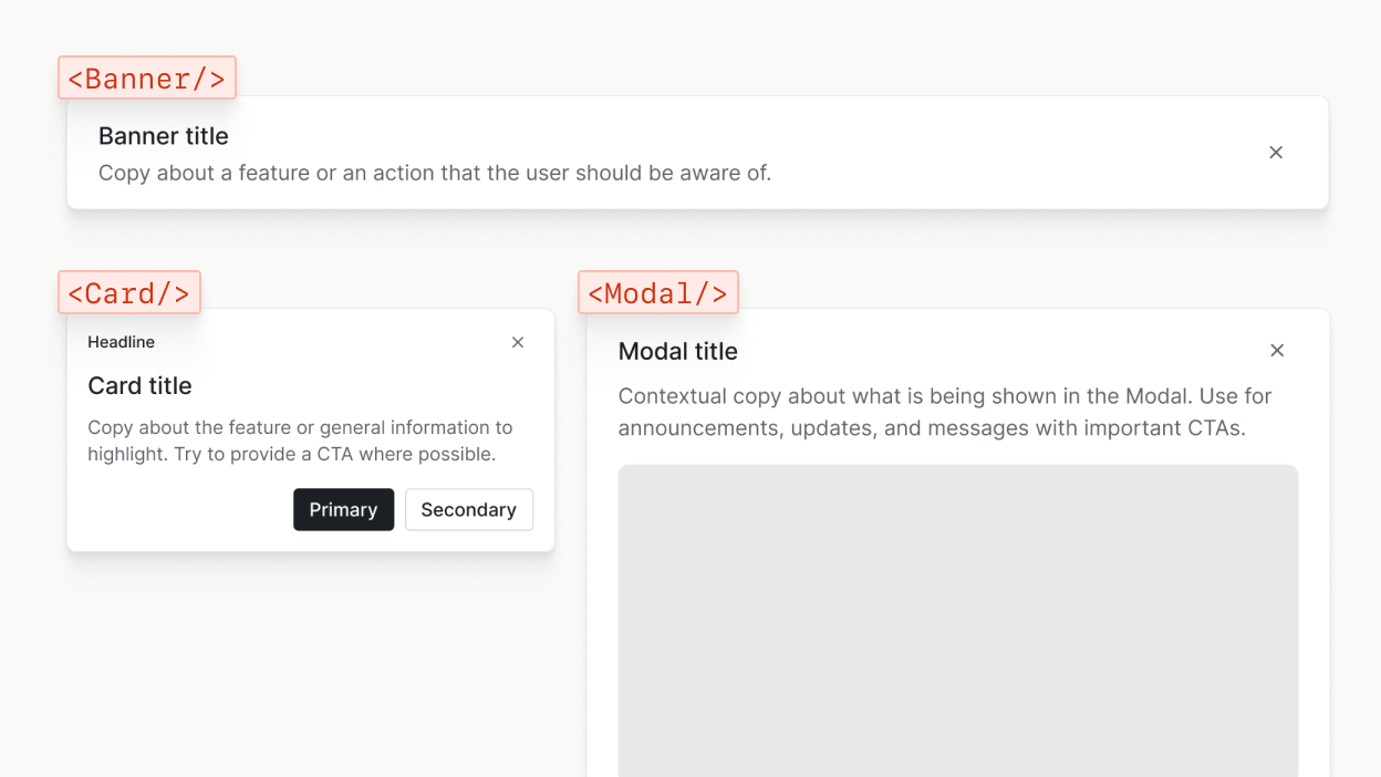 Render a guide in your product.