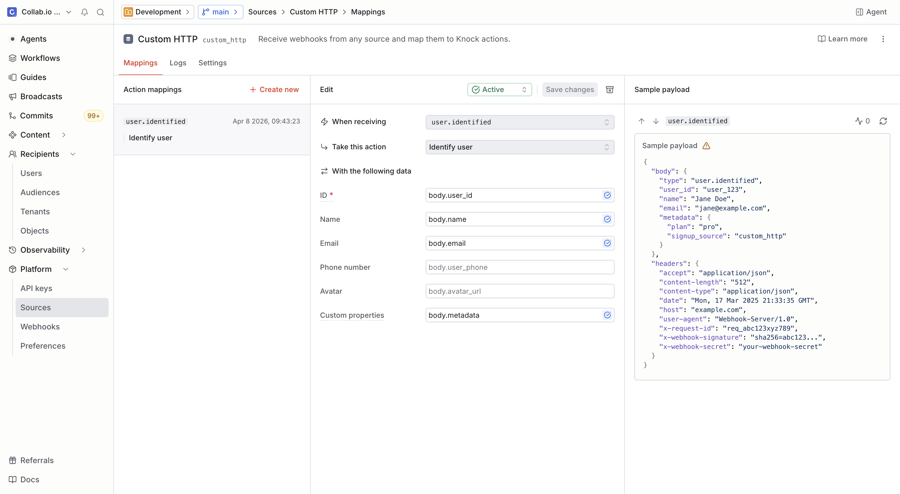 Configuring a custom data source in Knock