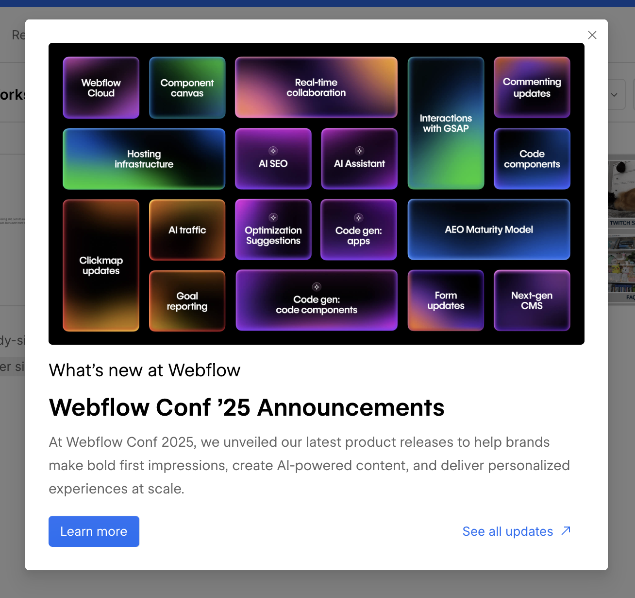 Webflow single guide component