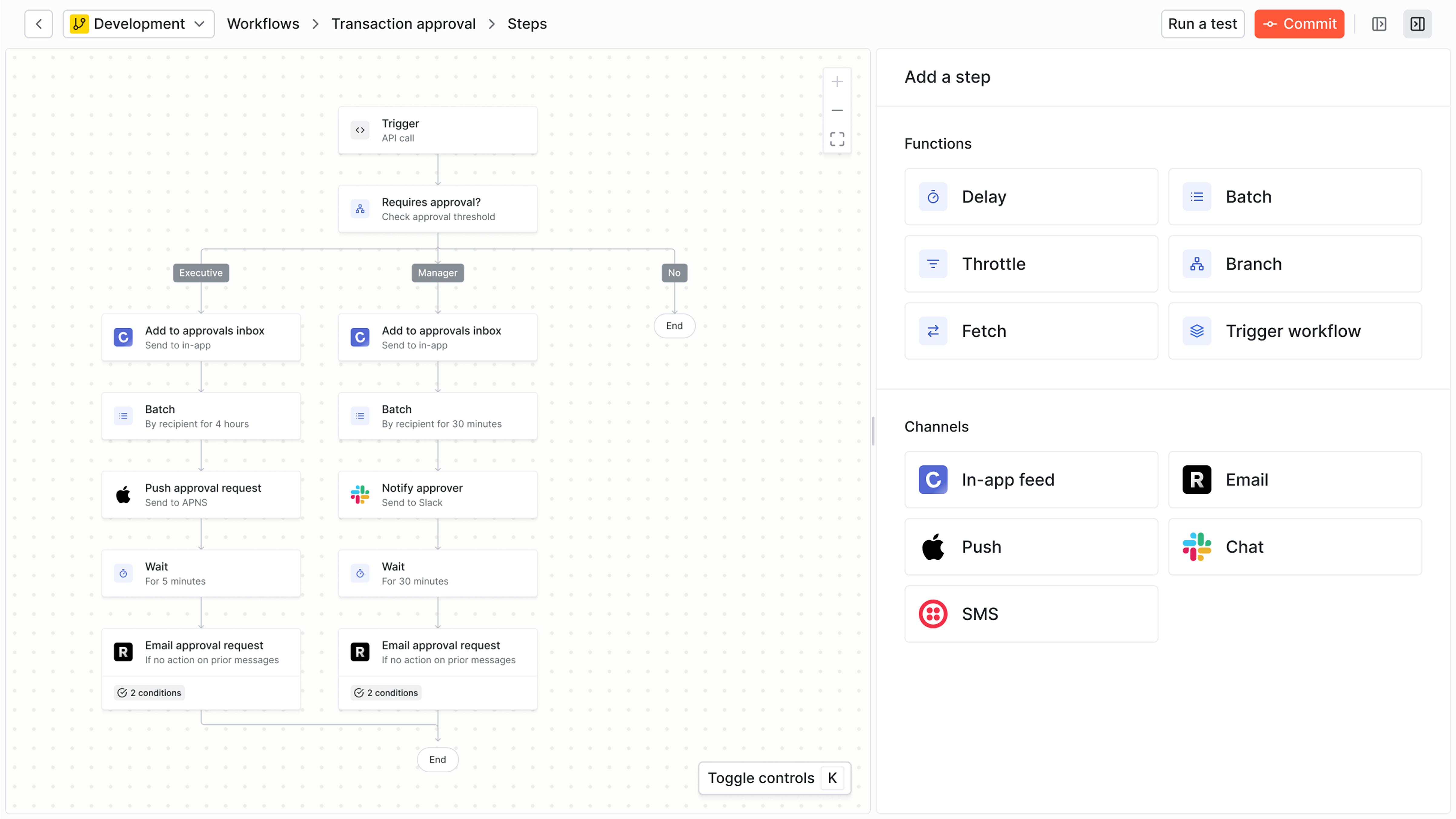Knock workflow editor