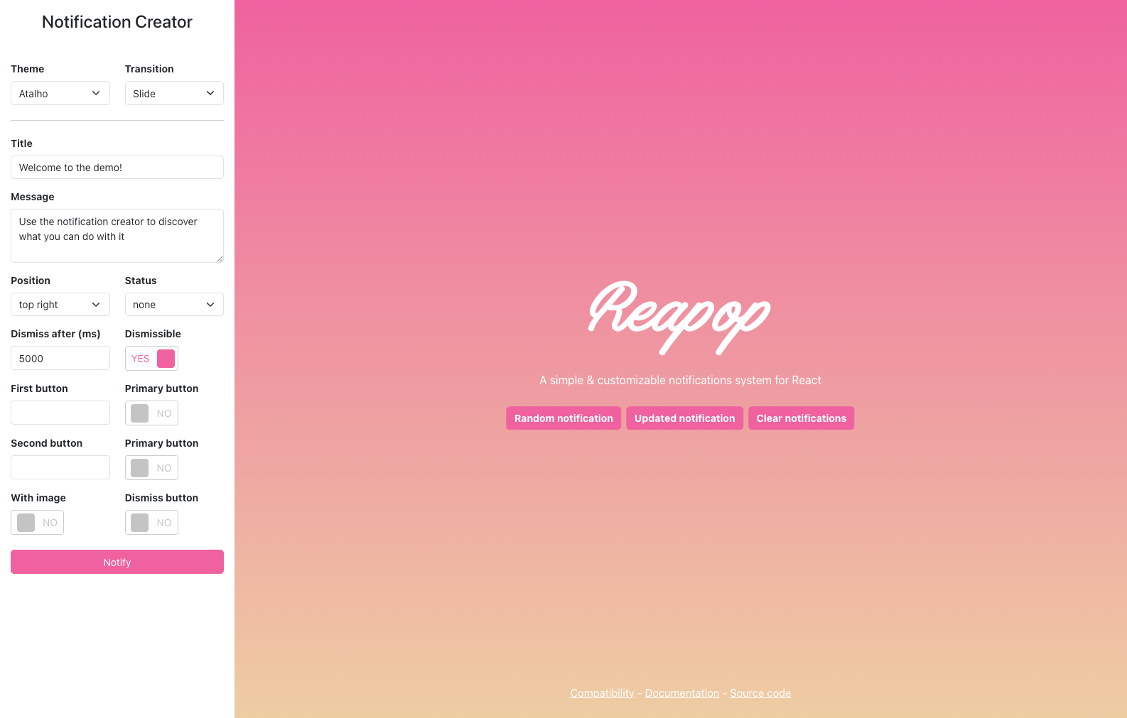 Reapop website