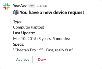 Knock chat notification example