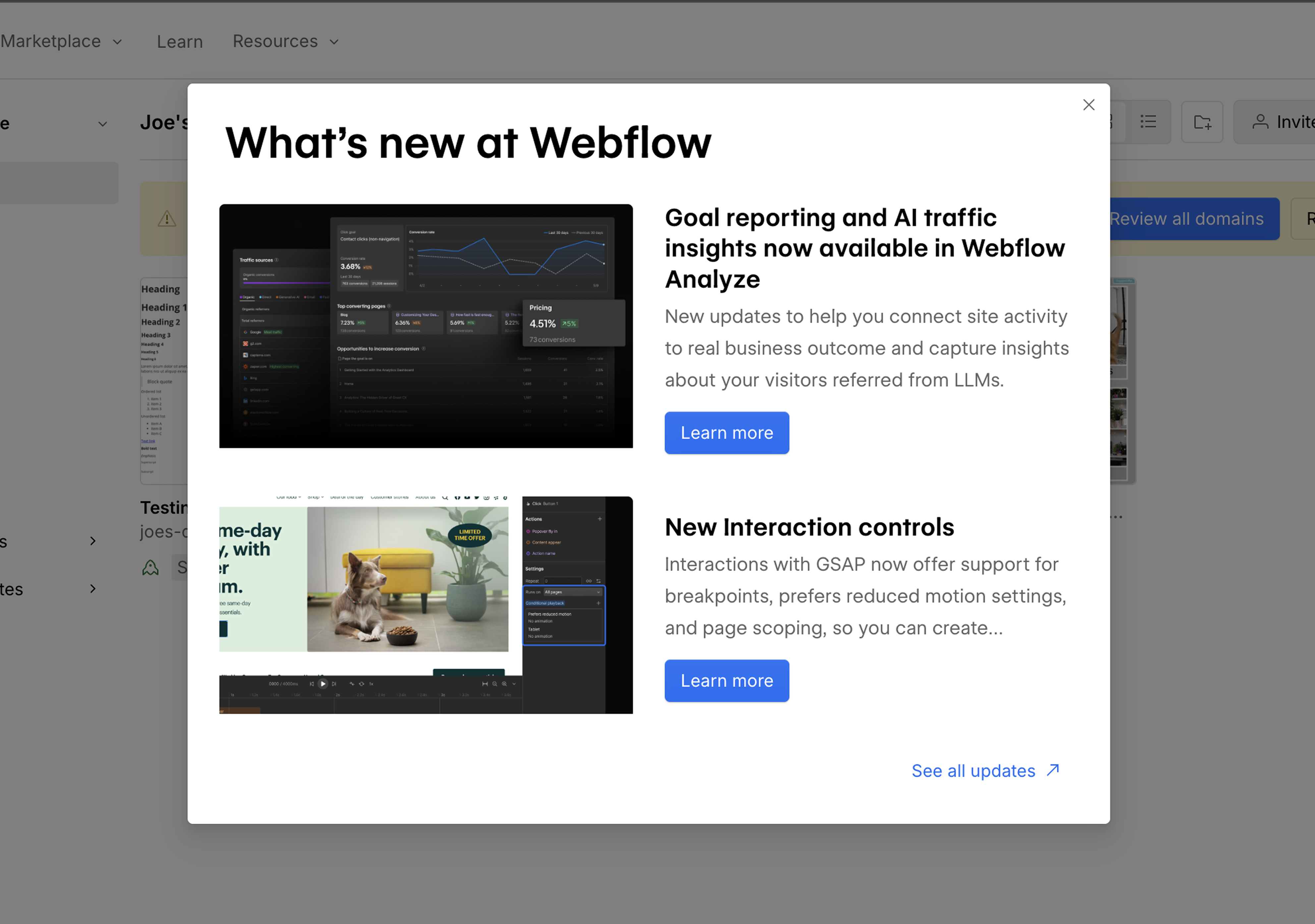 Webflow multi guide component