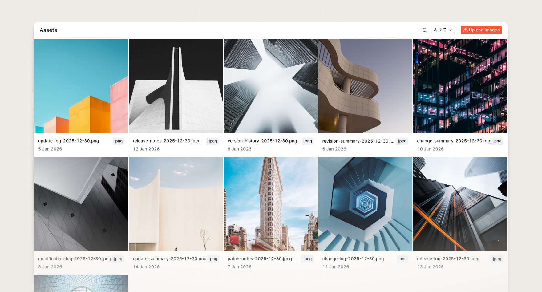 Asset management in the Knock dashboard