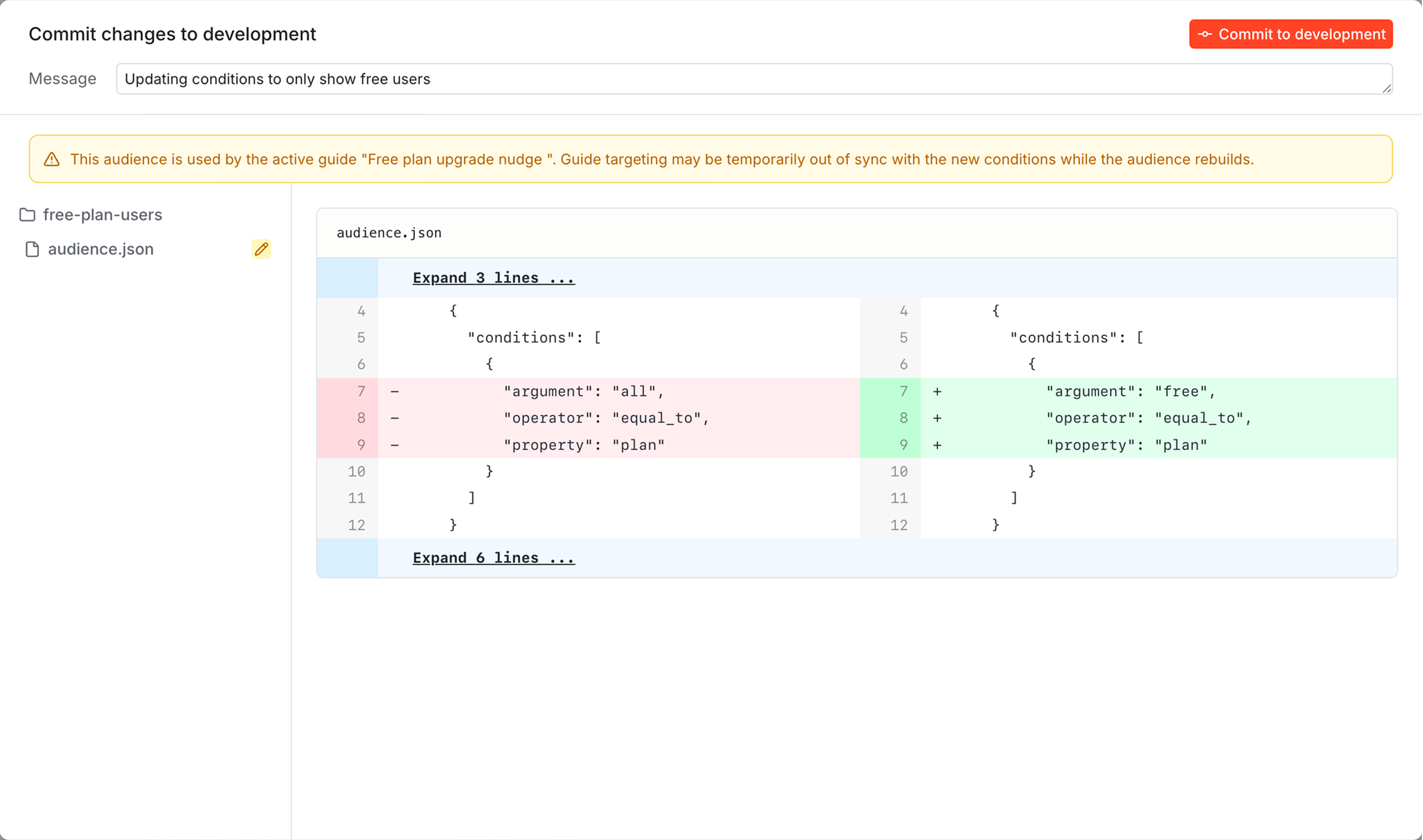 Building a dynamic audience with a live member preview