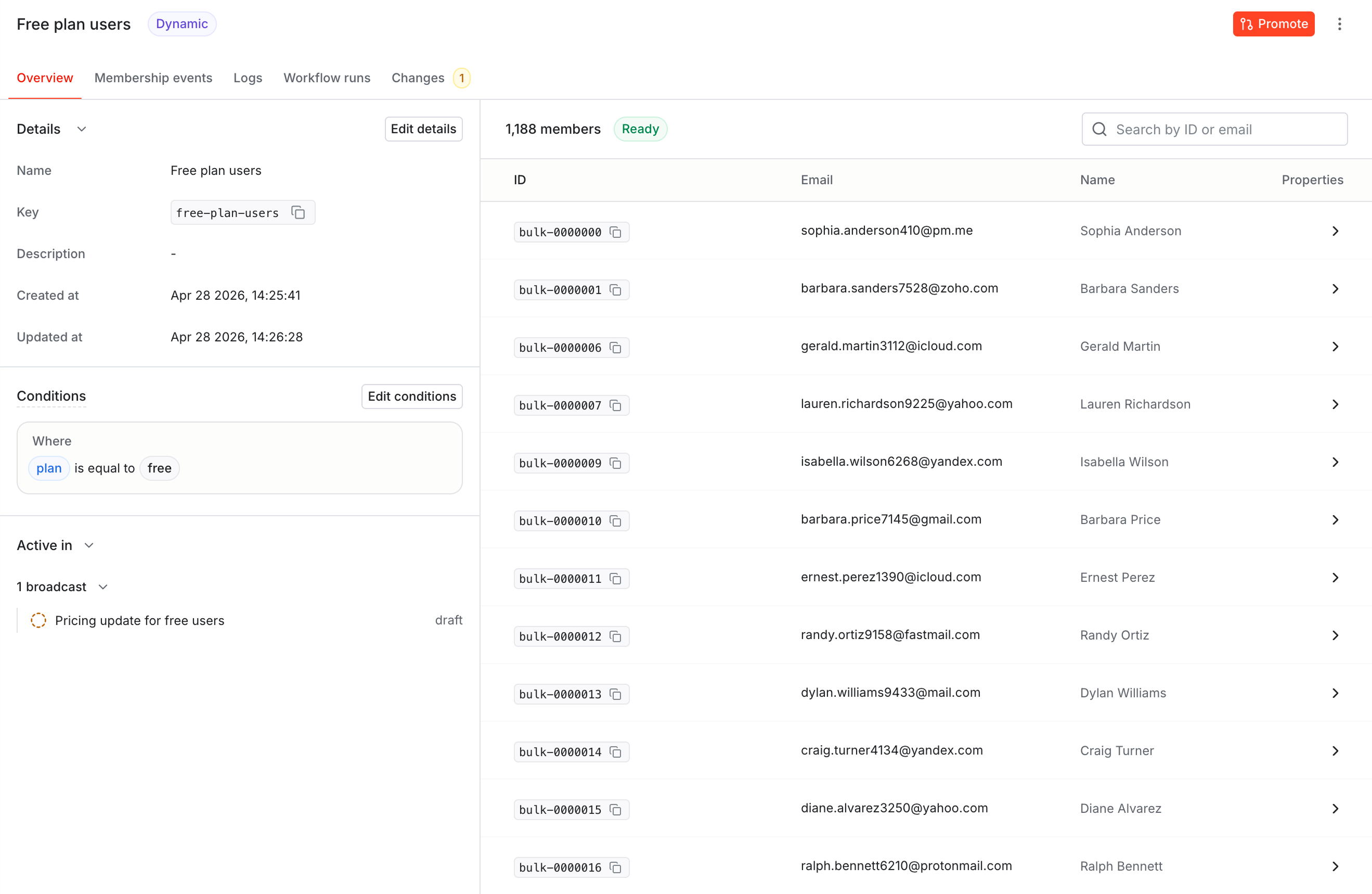 Using audience membership to trigger guides, broadcasts, and workflows