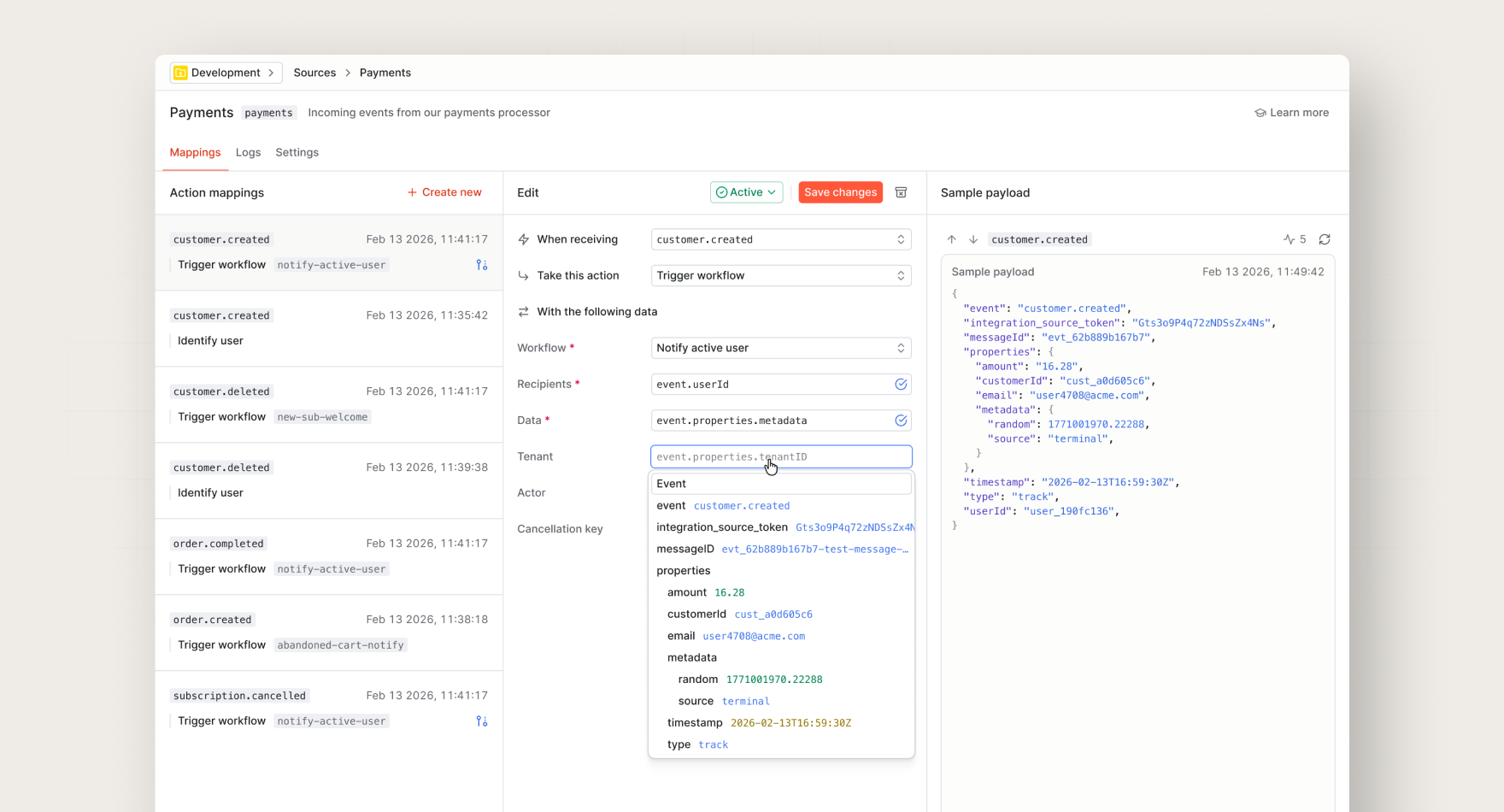 Redesigned sources page in the Knock dashboard