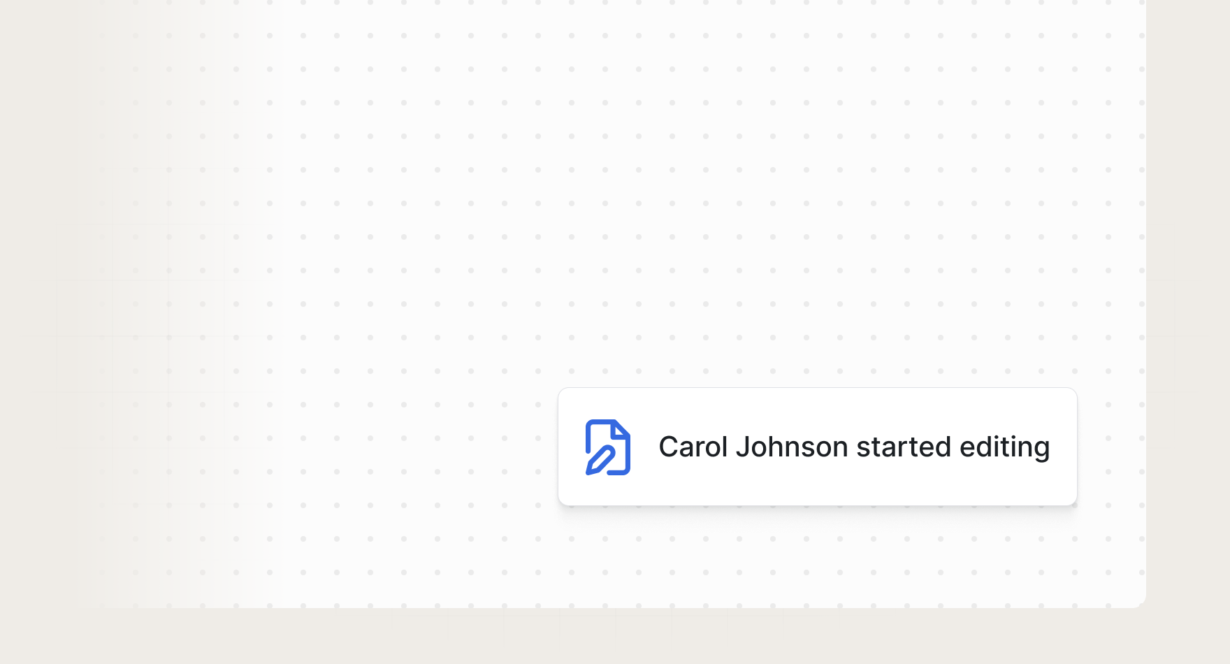 An example collaboration toast in Collab.io