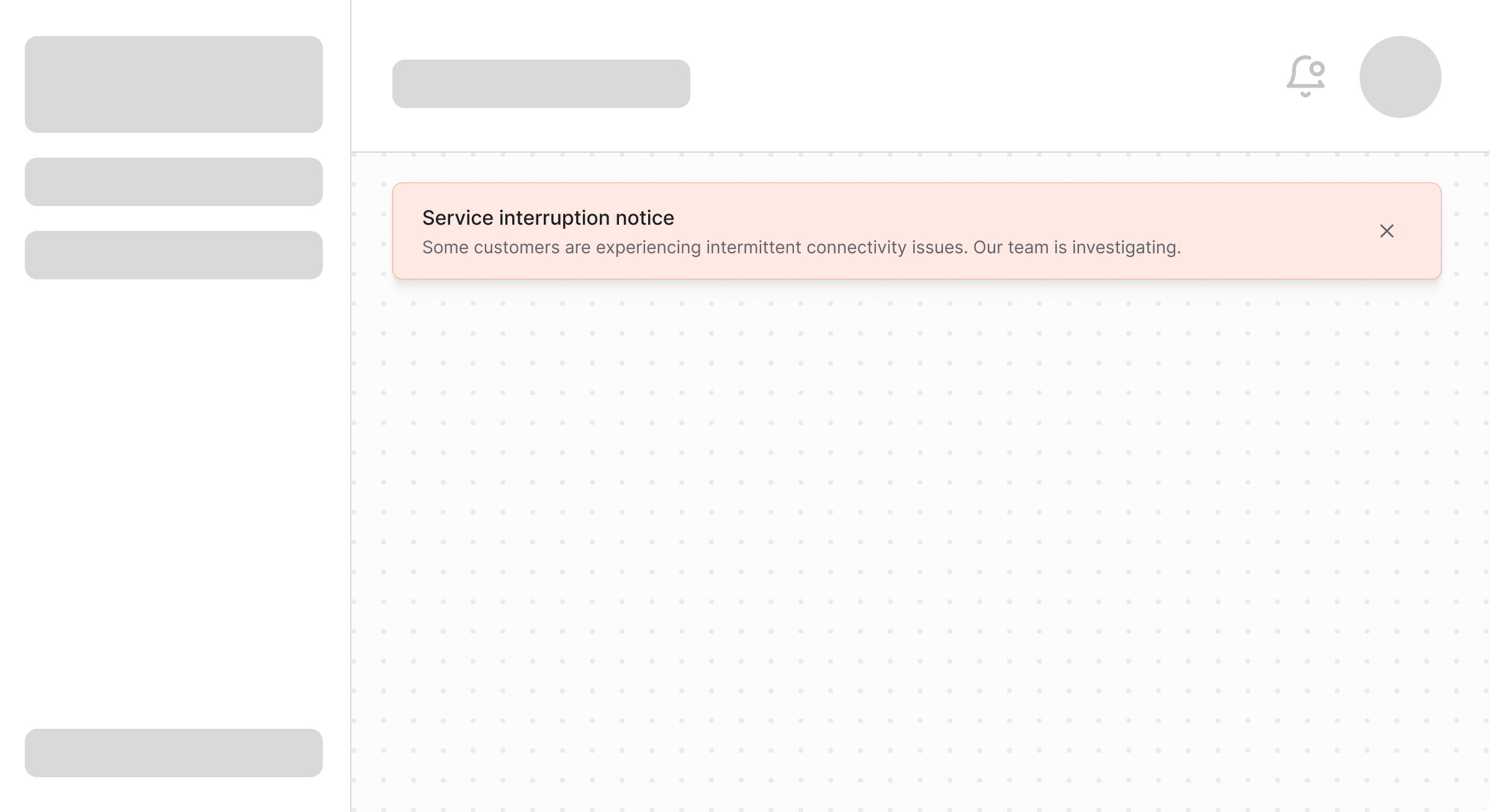 An example system status banner in Collab.io