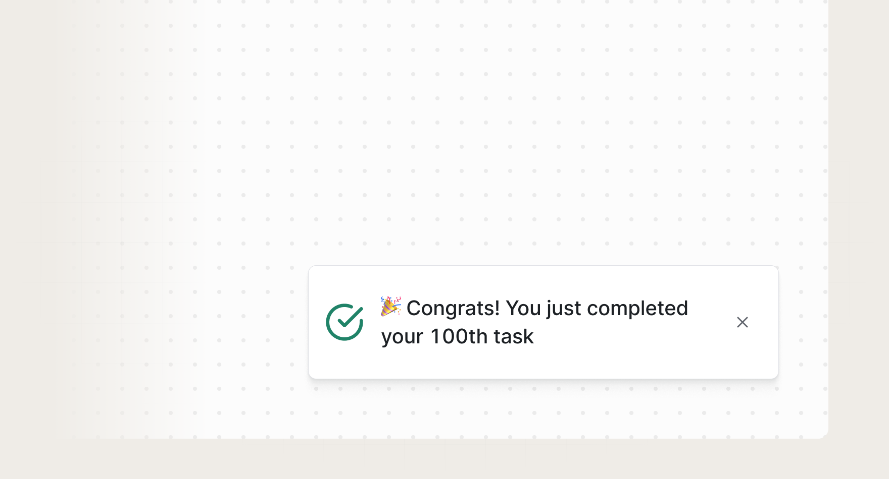 An example usage toast in Collab.io