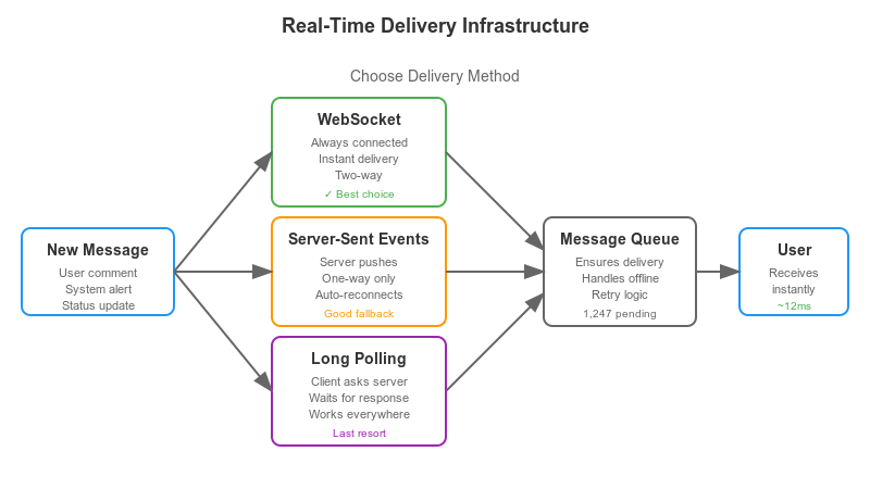 Real-time delivery infrastructure