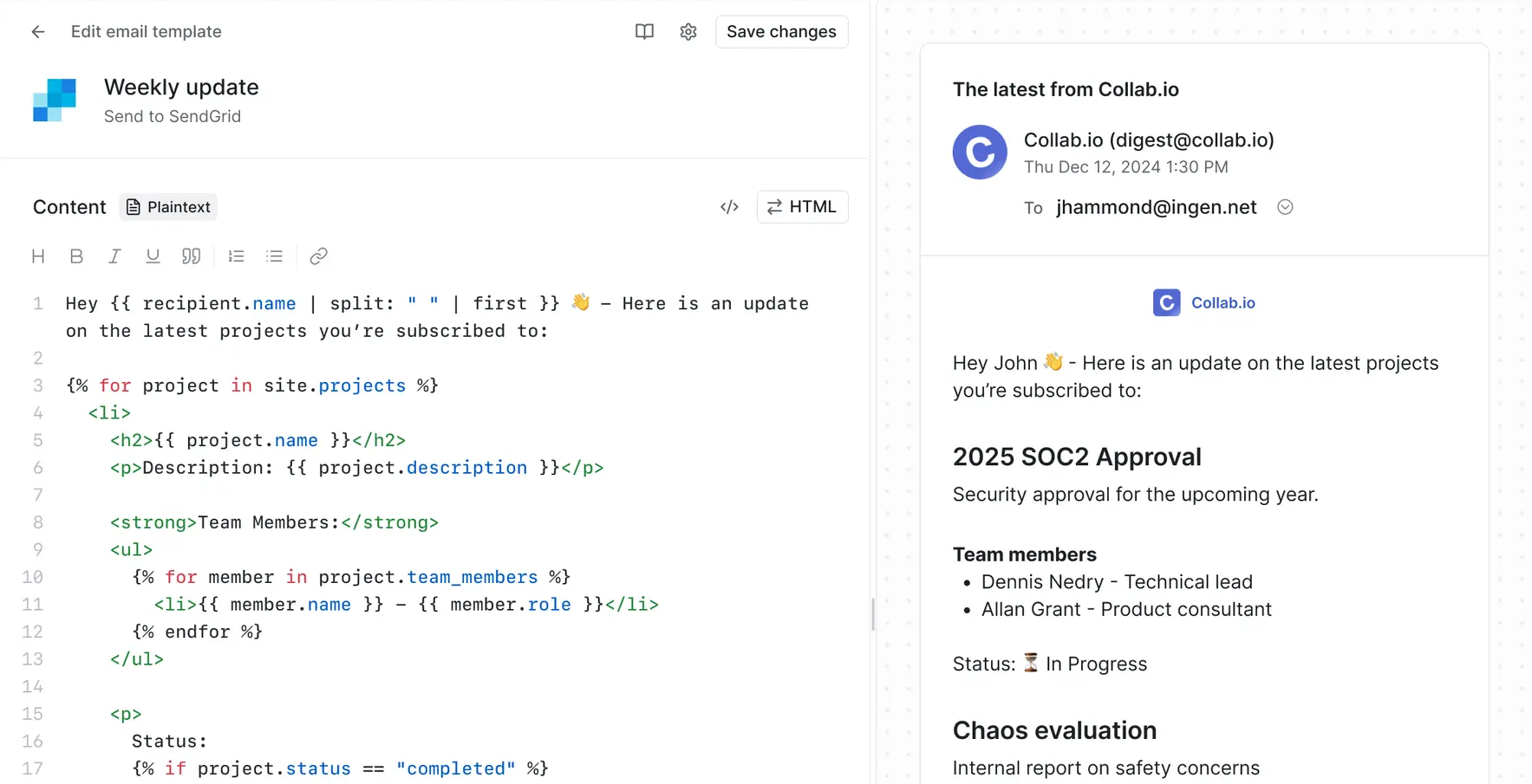 Build dynamic transactional emails with Knock