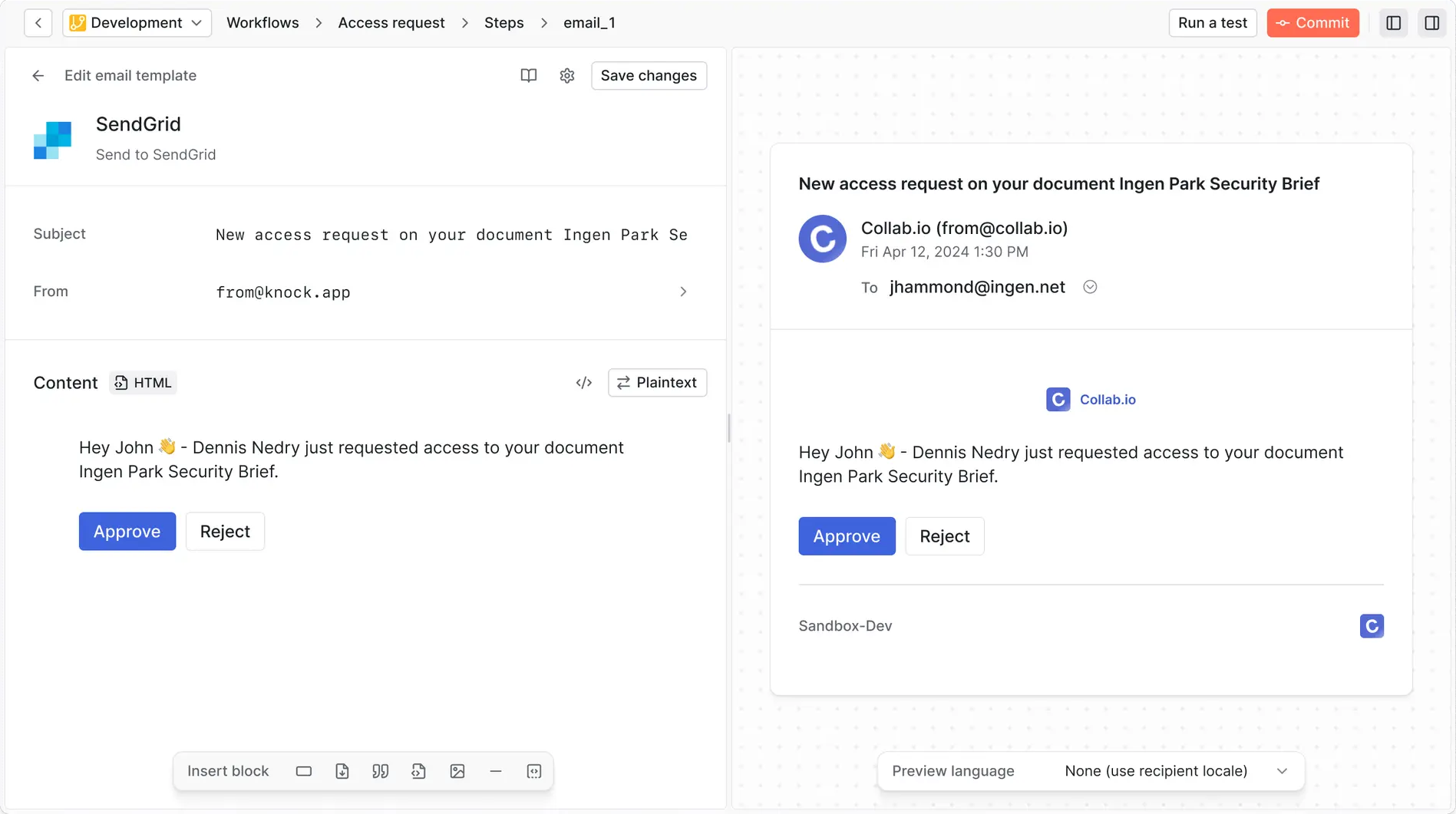 Build dynamic email templates with Knock